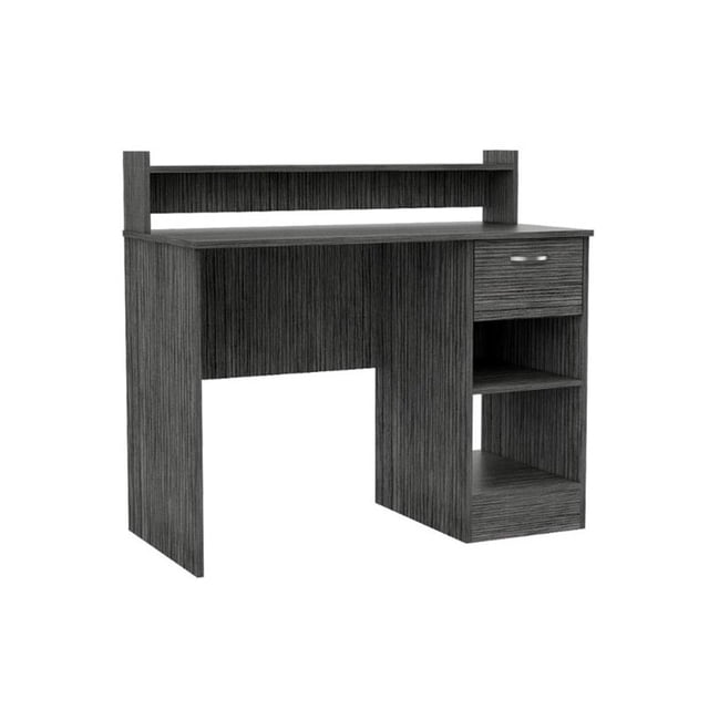 FM FURNITURE Charlette Computer Desk with Two Shelves Engineered Wood Gray
