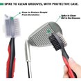thumbnail image 4 of 2Pcs Golf Club Brush with Groove Cleaner Spike Nylon & Steel Wire Brush Head Golf Club Cleaning Tool Kit Golf Gifts Set, 4 of 5