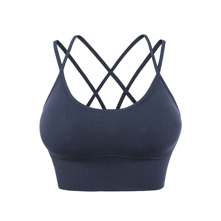Kddylitq Mastectomy Bras With Pockets For Prosthesis Front Closure High  Impact Sports Push Up Bra Running Sport Wirefree Smoothing Strappy Push Up