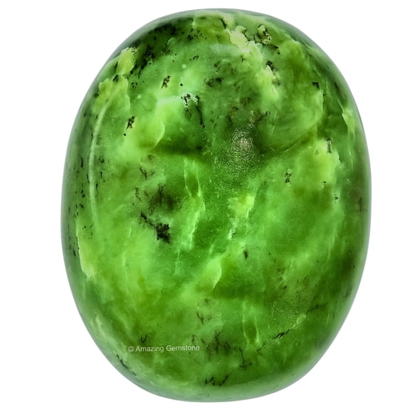 Green Jade Crystal Palm Stone