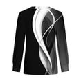 thumbnail image 5 of FAIWAD Tunique à Manches Longues Col en V pour Femmes Imprimé Plissé Superposé Boutonné Pull-Over Slim, 5 of 5