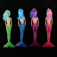 thumbnail image 3 of 4 Piezas , Modelo de Muñeca de Sirena, Juguetes Pantalla de lámpara Colorida Macarena Pequeña muñeca sirena, 3 of 8