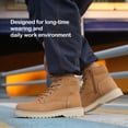thumbnail image 3 of SAFETY LOONG Soft Toe Work Boots, 6 Inch Nubuck Leather Boots with Side Zipper Workboots Brown 11, 3 of 7