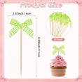 thumbnail image 3 of Uxcell 30-Pack Adornos de Cupcake en Forma de Lazo, Decoración de Pastel de Cumpleaños [Verde Fruta], 3 of 7