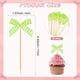 thumbnail image 3 of Uxcell 30-Pack Adornos de Cupcake en Forma de Lazo, Decoración de Pastel de Cumpleaños [Verde Fruta], 3 of 7