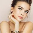 thumbnail image 6 of Solid 925 Sterling Silver & Gold Halo Birthstone Earrings with Pure Brilliance Zirconia - Hypoallergenic, Rose Gold, July - Simulated Ruby, 6 of 7