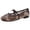 Coffee, variant on Purcolt Womens Floral Embroidery Mesh Flats Lightweight Casual Square Toe Slip On Ballet Shoes Comfort Elegant Soft Sole Dress Shoes with Bowknot Elastic Strap