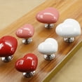 thumbnail image 3 of Windfall Children's Lovely Creative Bedroom Decoration Heart Shape Ceramic Drawer Cabinet Wardrobe Cupboard Pull Knob Furniture Handle - 1Pc, Small size or Large size, 3 of 7
