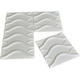 Art3d Wave Design VII 19.7 in. x 19.7 in. PVC 3D Wall Panel (12-Pack ...
