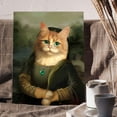 thumbnail image 4 of P&L Art Cat Mona Lisa Framed Canvas Wall Art - Quirky Feline Twist on Iconic Art - Fun Home Decor for Living Room, Bedroom & More - Unique Gift, 4 of 8