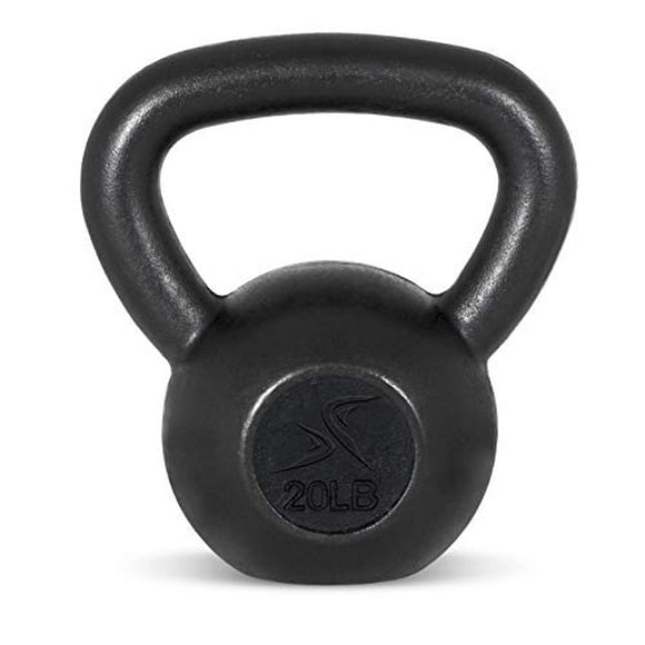 Prosource Fit Solid Cast Iron Kettlebells Weights for Full Body Workout, 20 pounds