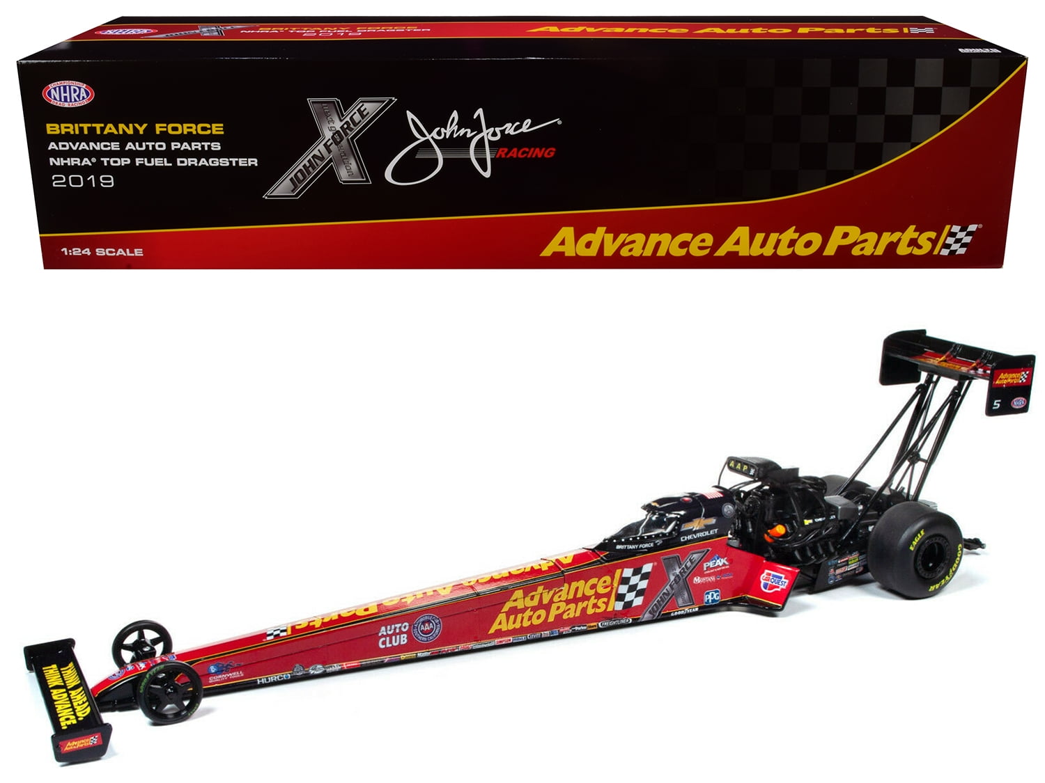 2019 Top Fuel Dragster TFD NHRA Brittany Force Advance Auto Parts 1 24 for sale online 