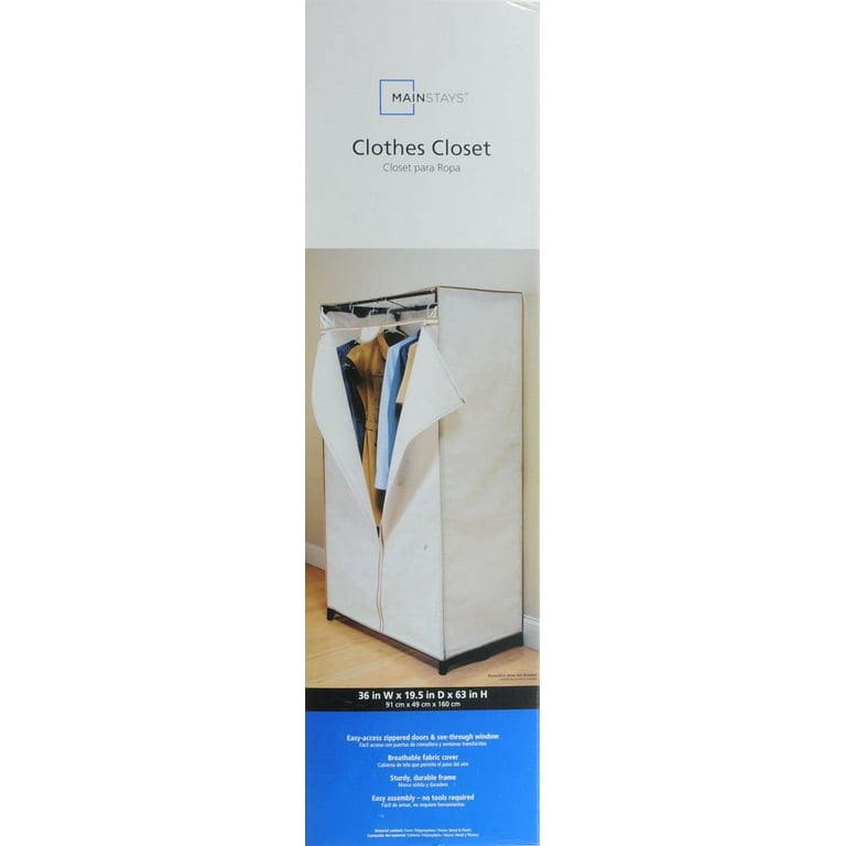 洋服box Mainstays 36 Clothes Closet Storage Rack with Zipper and Fabric