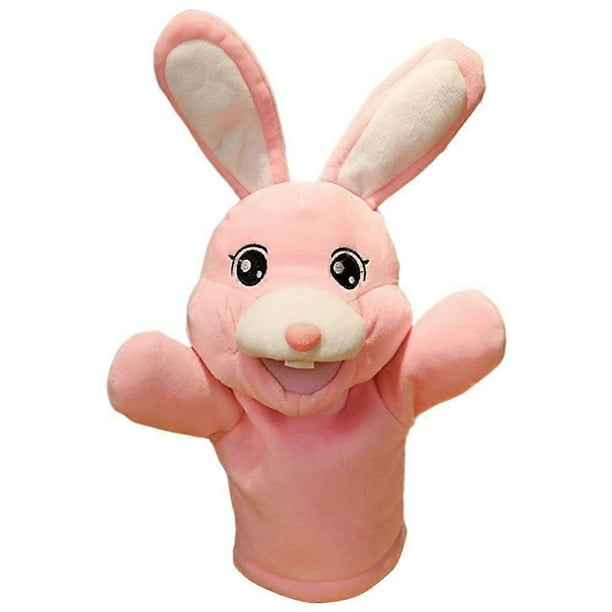 Plush Hand Puppet Donkey Lamb Panda Rabbit Soft Stuffed Animal Toy Storytelling Gift for Kids Adults