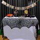thumbnail image 5 of Decoración de Halloween de tela de araña de encaje negro, cubierta de bufanda de manto de chimenea, suministros para fiestas festivas 45x243cm 18x96 pulgadas Feliz Sencillez, 5 of 5