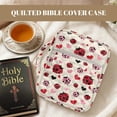 thumbnail image 3 of Pzuqiu Ladybug Bible Cover Bag for Women Large Capacity Scripture Study Carrying Book Cover Quilted Church Bag with Handle &Pocket Perfect Gift for Girls Women, 3 of 7