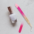 thumbnail image 2 of Dual-Ended Nail Tweezer 1Pcs Pink Durable For Travel Professionals, 2 of 9