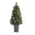 thumbnail image 3 of Holiday Time 4-ft Pre-Lit Dunkirk Cashmere Berry Porch Tree, Green, LED, 3 of 6