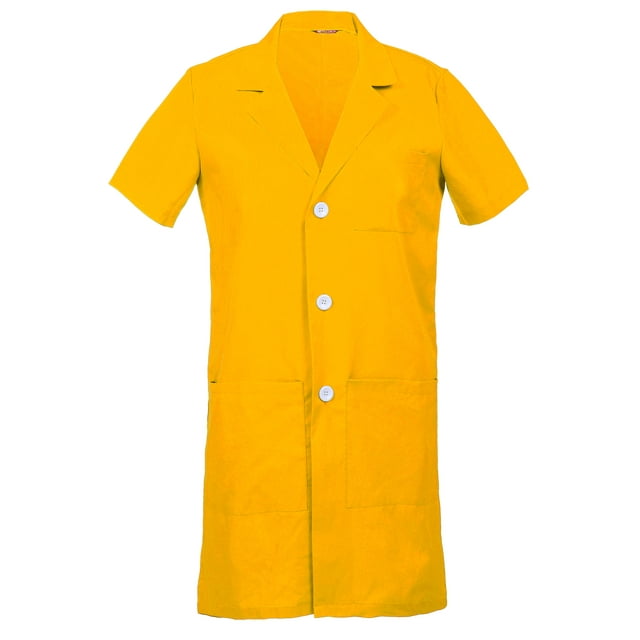 Men's Short Sleeves Lab Coat Laboratory Doctor Workwear