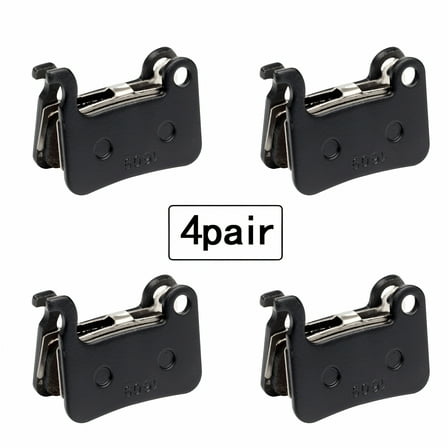 MELIVO 4 Pairs Bike Brake Pads, Resin Semi-Metal Bicycle Disc Brake Pads Replacement for Mountain MTB Ebike