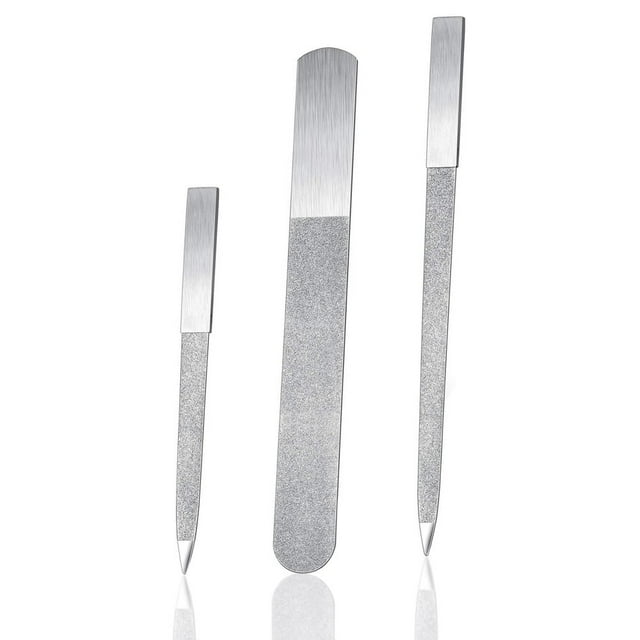 MesaSe Nail File Electroplating Strip Stainless Steel 6pcs 3pcs Double-sided Labor-saving And Comfortable Metal Manicure Tool