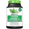 Zenwise Vegan Omega 3 - Plant Powered Omega-3 from Marine A al Oil with EPA and DHA Fatty Acids AVA Certified Vegan Support for Immune Function, Brain, Joints, Heart & Skin 120 Count (Pack of 1)