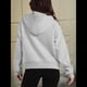 thumbnail image 5 of Sudadera Holgada de Larga con Capucha y Bolsillo con Media Cremallera para Mujer, Otoño e Invierno Gris L, 5 of 10