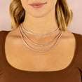 thumbnail image 2 of Three Prong Tennis Necklace by By Adina Eden, 2 of 7