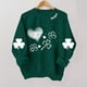 thumbnail image 2 of Camiseta Impresa Del Día de San Patricio de Manga Larga de las Mujeres, Sudadera de Cuello Tripulado para las Vacaciones de Invierno, 2 of 4