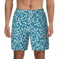 thumbnail image 3 of Uemuo Beautiful Floral Pattern Mens Swim Trunks Quick Dry Board Shorts with Mesh Lining, Stretch Beach Shorts Quick Dry No-Chafing Board Shorts-X-Large, 3 of 9