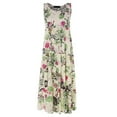 thumbnail image 4 of under $5 JINMGG Summer Dresses 2026, Dresses for Women 2026 Fashion Women Summer Casual Print Round-Neck Sleeveless Vest Long Dress White L, 4 of 5