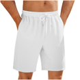 thumbnail image 1 of Mgmyaa Men's Casual Shorts Drawstring Elastic Waist Beach Short Pants with Pockets, 1 of 5