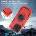 thumbnail image 6 of Dteck Case for iPhone 13 Pro Max,Shockproof TPU+PC Case Invisible 360°Rotatable Ring Stand Military Drop Protection Cover for iPhone 13 Pro Max,Red, 6 of 7