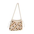 thumbnail image 2 of Bolso tote tejido para mujer, bolso viaje informal para guardar cosas, ideal para el trabajo, el , la playa o . Blanco, 2 of 8