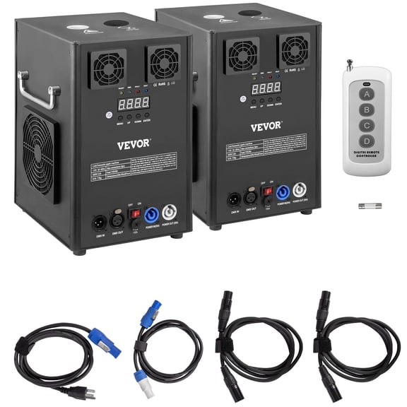 VEVOR Tuspuzz 700W 2pcs Fireworks controller, Smart DMX Control Stage Equipment Showing Machine, Stage Lighting Effect Machine with Wireless Remote Control for Musical Show, Wedding