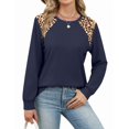thumbnail image 5 of Ronuti Fall Sweatshirts for Women Long Sleeve Shirts Fashion Casual Crew Neck Pullover Tops, 5 of 10
