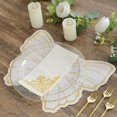thumbnail image 2 of Efavormart 10 Pack White Gold Glitter Butterfly Cardboard Paper Placemats, 14" Disposable Table Mats - 400GSM, 2 of 11