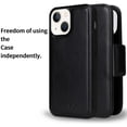 thumbnail image 2 of navor Detachable Magnetic Wallet Case Compatible with iPhone 13 Mini [5.4 inch] [Folio], RFID Protection Kickstand -Black, 2 of 5