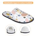 thumbnail image 3 of KLL Geometric Spots Slippers for Women Men House Slip on Indoor Outdoor Bedroom Furry Fleece Lined Ladies Comfy Anti-Skid Rubber Hard Sole-Large, 3 of 8