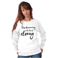 thumbnail image 4 of Stop Dreaming Start Doing Inspiring Women Plus Size Crewneck Sweatshirt Brisco Brands 4X, 4 of 5