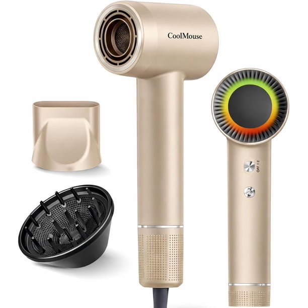 Secadora de Cabello 1500W Bluelander con Tecnología Iónica y Multiplicadora de Aire, 2 Velocidades y 4 Ajustes de Calor, Beige