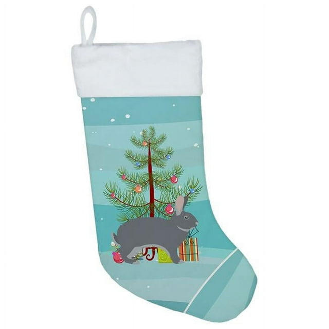 Carolines Treasures BB9333CS Giant Chinchilla Rabbit Christmas Christmas Stocking, Large, Multicolor
