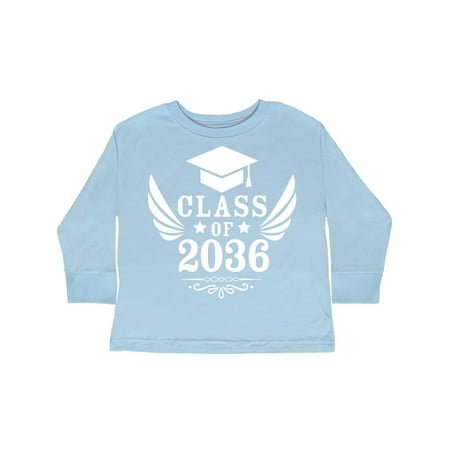 

Inktastic Class of 2036 with Graduation Cap and Wings Gift Toddler Boy or Toddler Girl Long Sleeve T-Shirt