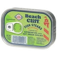 thumbnail image 4 of Beach Cliff Wild Caught Fish Steaks in Soybean Oil with Hot Green Chilies, Gluten Free, 16g Protein Per Serving, Bite Sized Herring, Shelf Stable Tin Can, 3.75 oz, 4 of 7