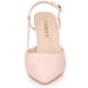 thumbnail image 5 of Zapatos de tacón de aguja con puntera en punta y tira trasera para mujer rosa, EE. UU. 10, 5 of 6