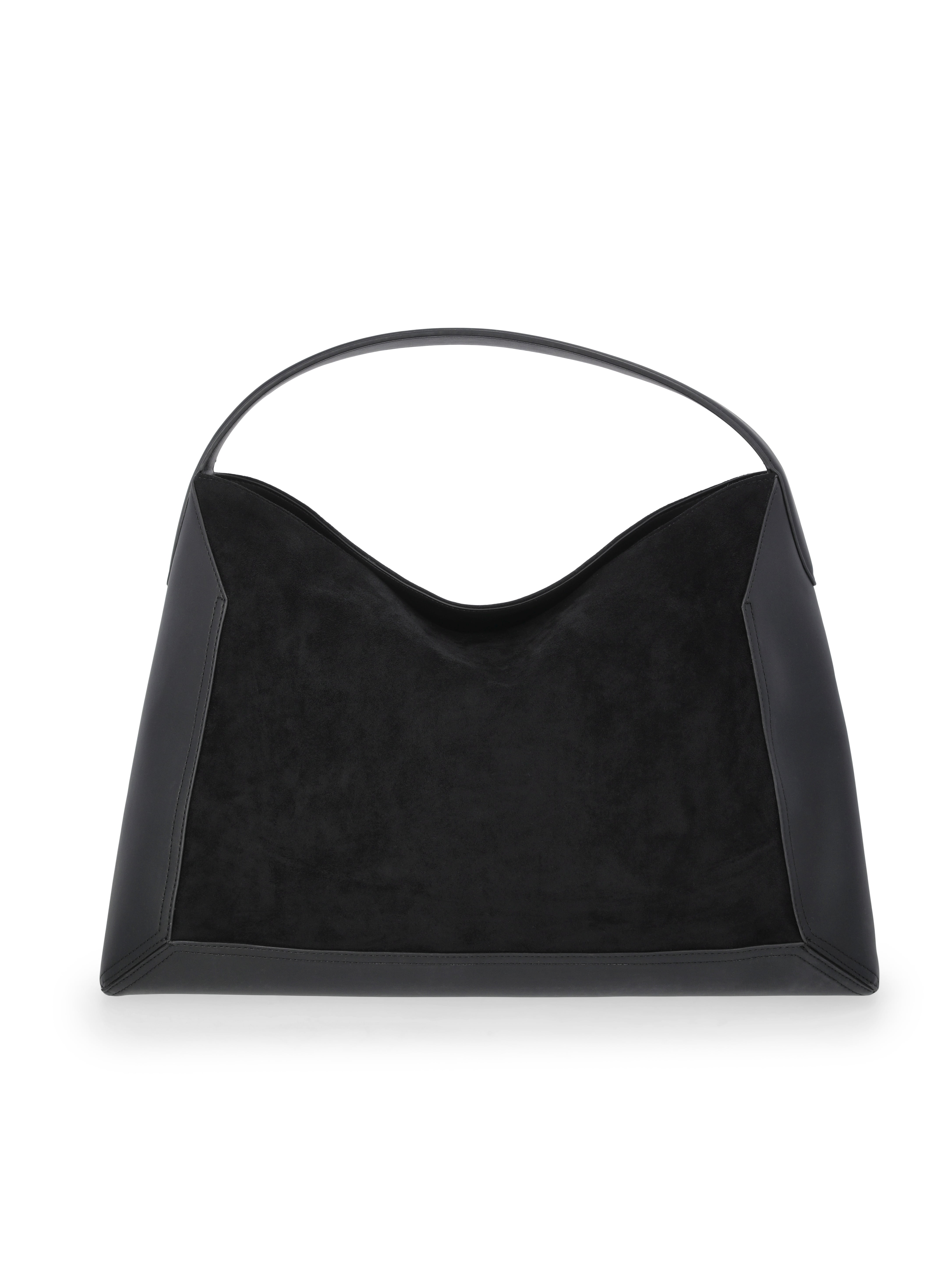 Scoop Women's Faux Suede Hobo Tote Bag, Black