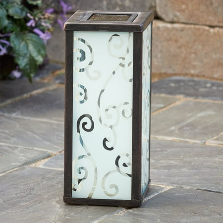 Scroll Square Solar Lantern