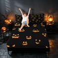 thumbnail image 3 of Homewish Pumpkin Lantern Queen Sheets, Happy Halloween Queen Sheet Sets, Black Orange, 4pcs (1 Flat Sheet, 1 Fitted Sheet and 2 Pillowcases), 3 of 4