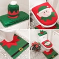 thumbnail image 2 of Juego de 3 piezas de baño de Navidad, cubierta de asiento de inodoro, juego de alfombrillas de baño, tapa de inodoro, decoración de Navidad Adepaton LN-1300, 2 of 8
