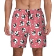 thumbnail image 3 of Uemuo French Bulldog Face Pattern Mens Swim Trunks Quick Dry Board Shorts with Mesh Lining, Stretch Beach Shorts Quick Dry No-Chafing Board Shorts-Small, 3 of 9